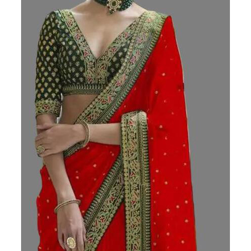 Artificial Silk Saree Red