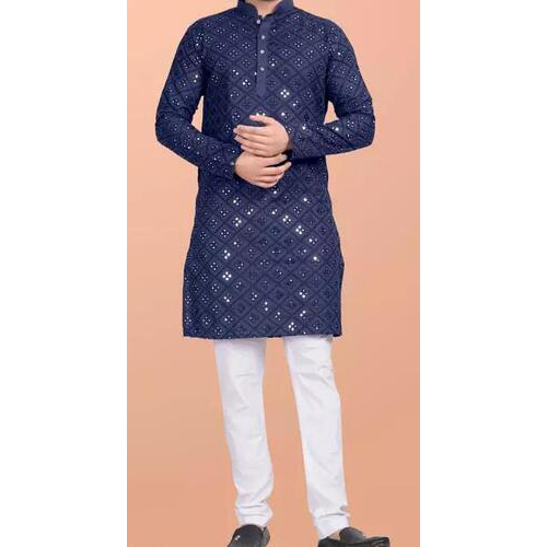 COTTON STRAIGHT KURTA ONLY BLUE