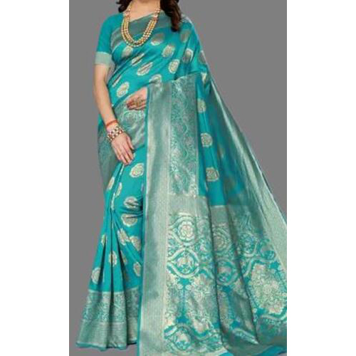 Zari Woven Banarasi Silk Saree With Blouse Piece