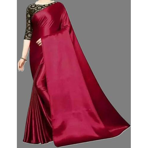 maroon saree with Blouse