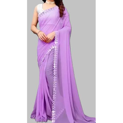 GEORGETTE CUT WORK SAREE