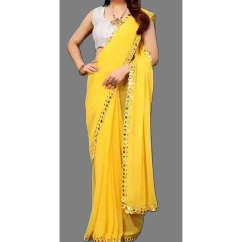 GEORGETTE CUT WORK SAREE