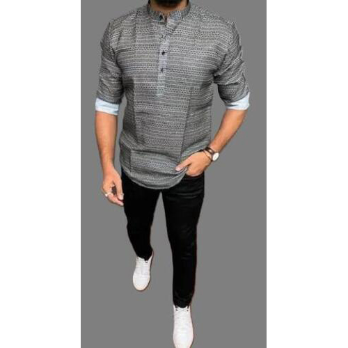 Partywear Kurta Grey