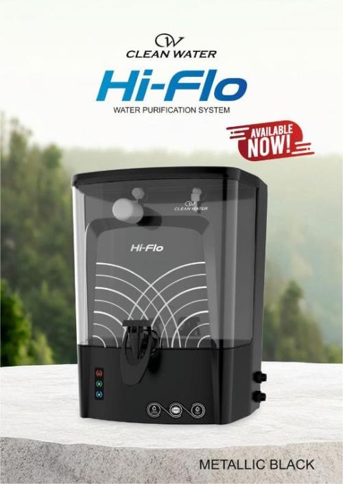 Hi Flow Metallic Black Premium RO Water Purifier – Advanced Filtration | High-Quality & Stylish Desi