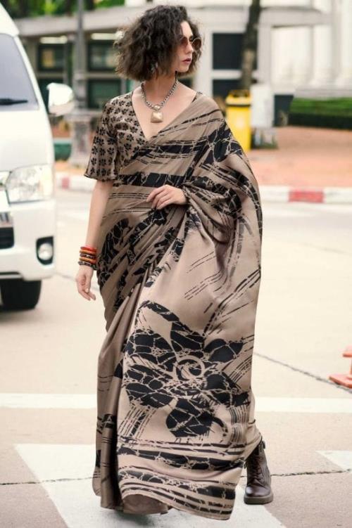  Elegant Satin Silk Saree – Luxurious & Classy Look | Perfect for Weddings & Special Occasions .