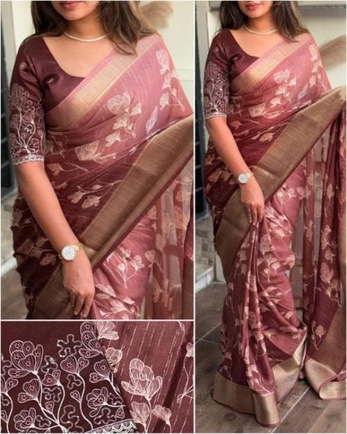 Elegant Satin Silk Saree – Luxurious & Classy Look | Perfect for Weddings & Special Occasions .