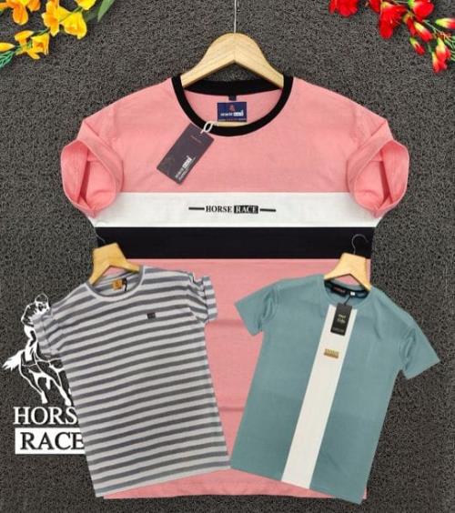 HORSE RACE Men's Fancy T-Shirt – Designer Edition | Premium Cotton Fabric | Half Sleeves | Stylish &