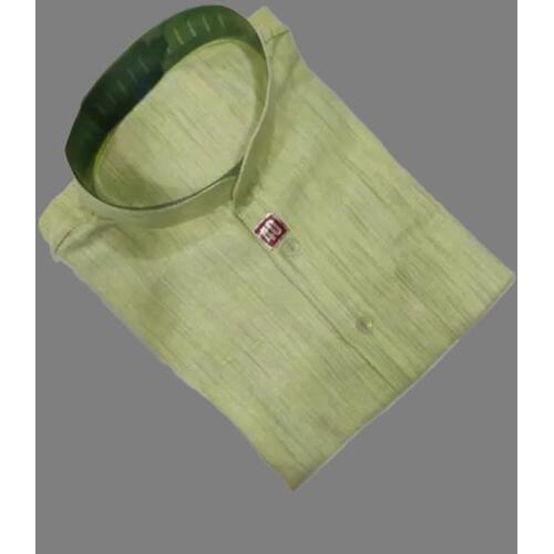 Khadi cotton kurta pajama set for men Green