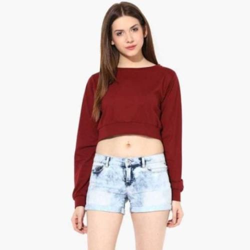  Casual Solid Women Black Top.
