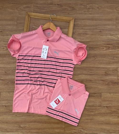 Inspired PUMA Sports Cotton Matty Half Sleeves Collar T-Shirt with Design - Premium Quality, Next to