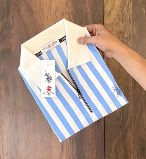 US Polo T-Shirt | Trending Half Zip with Embroidery Logo | Sapp Matty Fabric