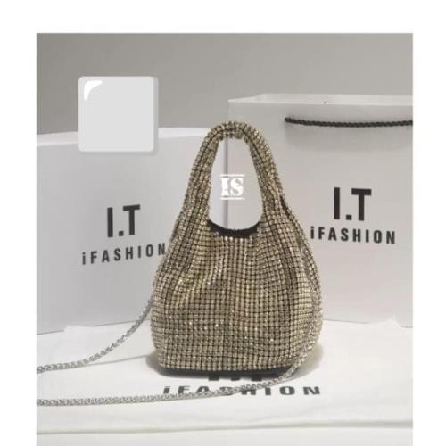 IMPORTED RHINESTONE POTLI PURSE.