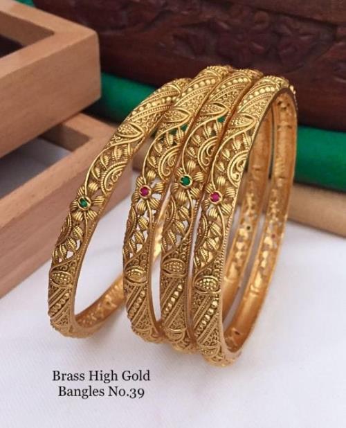 Brass High Gold Bangels.