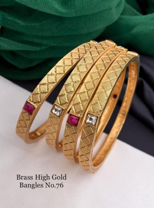 Brass High Gold Bangels.