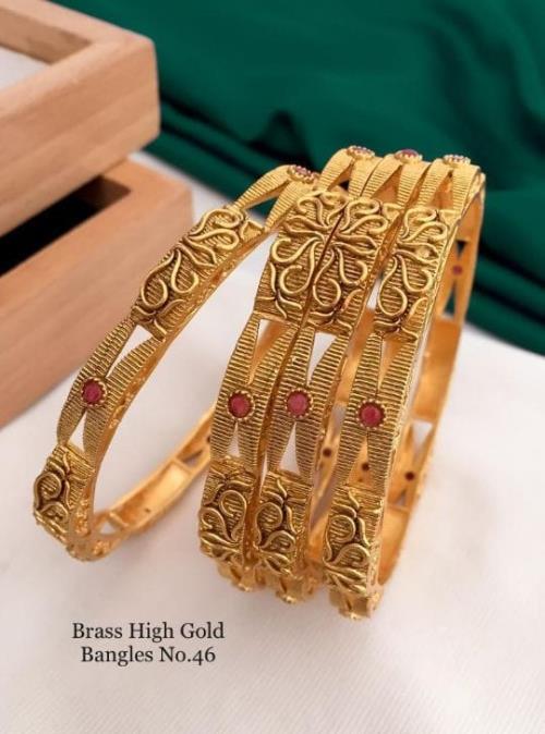 Brass High Gold Bangels.
