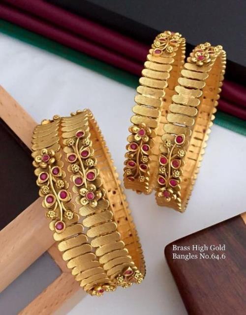 Brass High Gold Bangels.