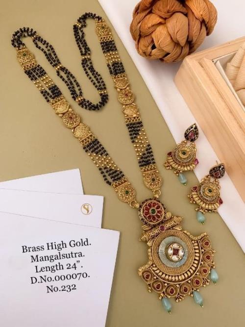 Brass High Gold Mangalsutra .