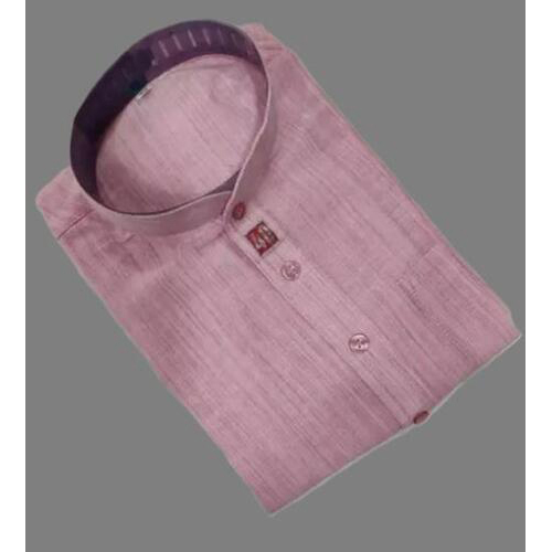 Khadi cotton kurta pajama set for men Pink