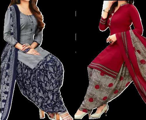 Unstitched Salwar Suit Material (Combo Of 2)