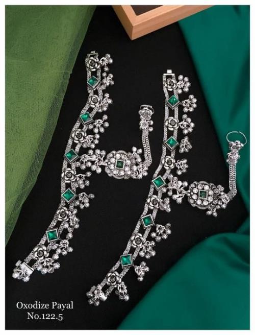 HEAVY OXODISED SILVER PAYAL.