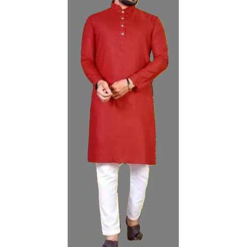 Striped Kurta Red