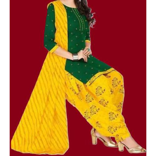 Patiala suit Un Stitched Pattern