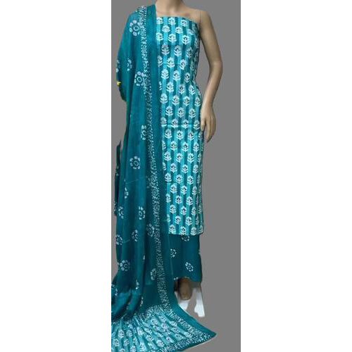 Bandhani Printed Cotton Dress Material Suit-Pack of 3