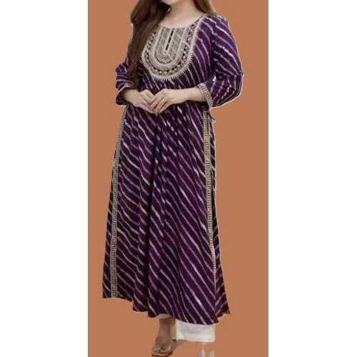 Rayon printed lahariya kurti