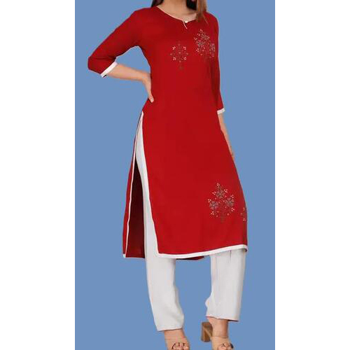 Rayon kurta set, kurta with palazzo-Pack Of 2