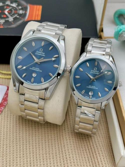 Omega Inspired Couple Watch Set