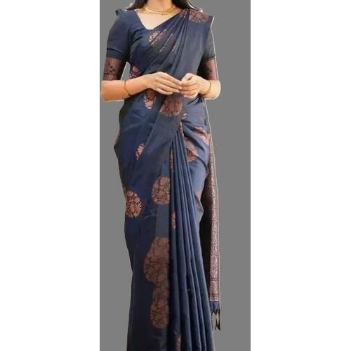 Kanjeevaram Banarasi Silk Jacquard Saree With Unstiched Blouse