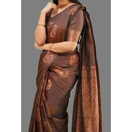 Kanjeevaram Banarasi Silk Jacquard Saree With Unstiched Blouse