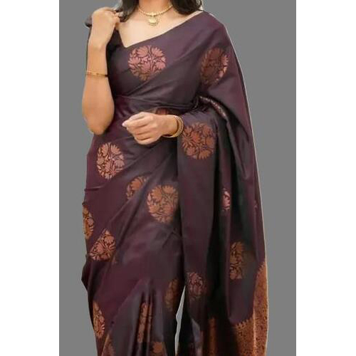 Kanjeevaram Banarasi Silk Jacquard Saree With Unstiched Blouse