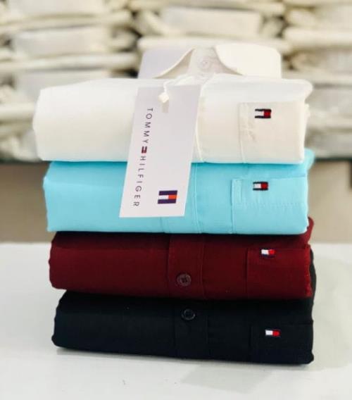 Tommy Hilfiger-Inspired Plain Shirt 4Pcs Combo Set | 1