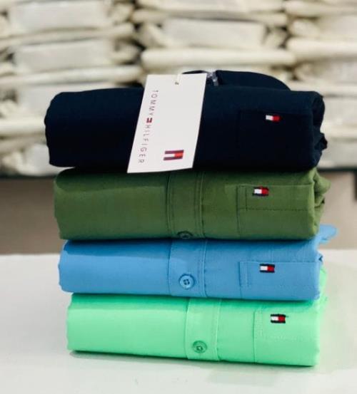 Tommy Hilfiger-Inspired Plain Shirt 4Pcs Combo Set 