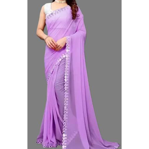 Georgette Saree Pink