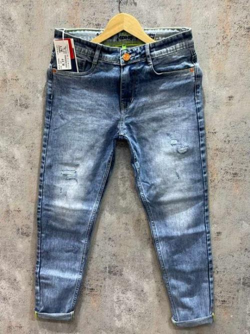 R17 PREMIUM LASER DAMAGE STYLE JEANS 