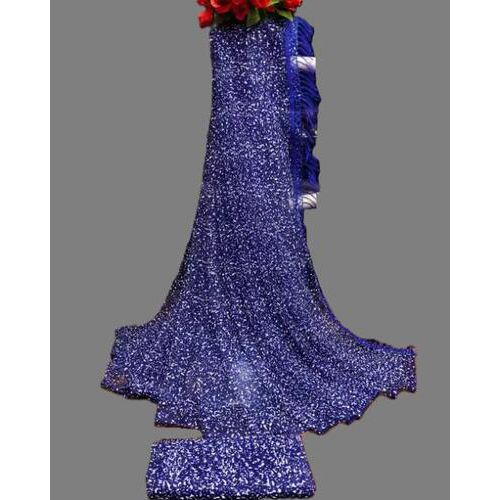 Net Saree Royal Blue