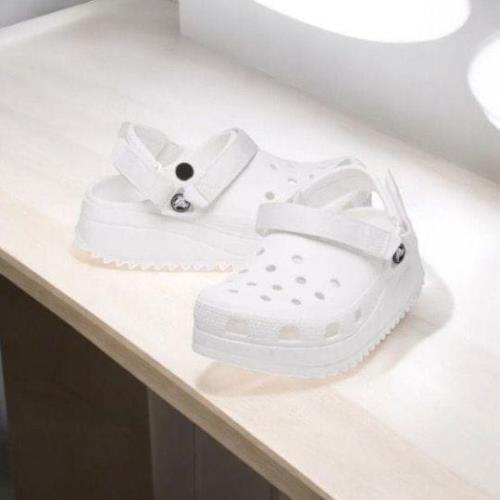 Crocs Classic Hiker Clogs - Triple White | Ultimate Chinese Showroom Quality | Original Poly Leather