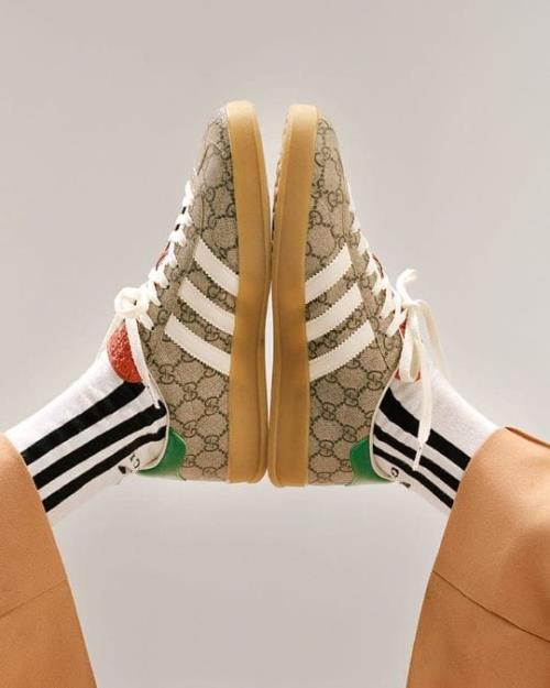  Adidass inspired x Gazelle Beige Monogram Sneakers: Masterpiece with Original Box - Premium Quality