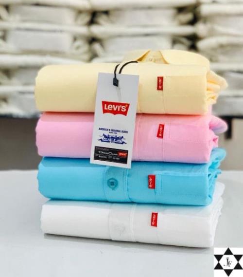 Inspired Levi's Plain Shirt Combo – 100% Cotton Fabric, Embroidered Logo, Classic & Comfortable Desi