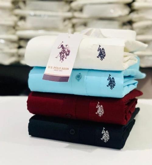 Inspired by  U.S POLO Plain Shirt Combo – 100% Cotton Fabric, Embroidered Logo, Classic & Comfortabl
