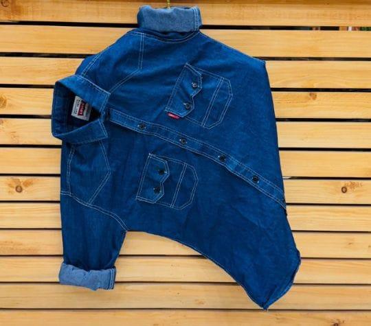 Premium Denim Shirt – Inspired by Levi's | Regular Fit | Full Sleeves | High-Quality Fabric.