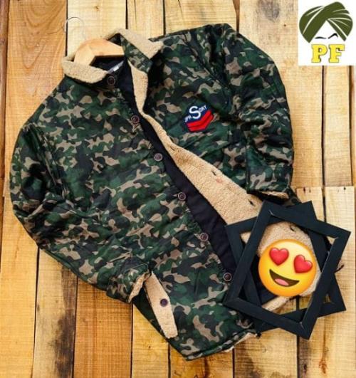 MILITARY PRINT FURR HEAVY SHIRT.