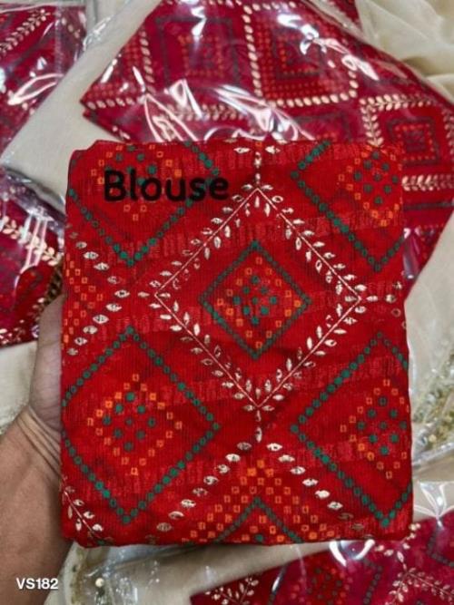 Elegant Chiffon Saree with Fancy Lace Border | Soft & Smooth Fabric | Bandhani Foil Print Blouse Inc