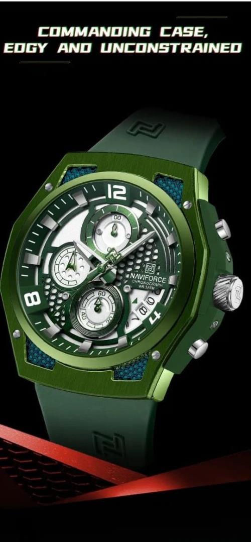 inspired by NAVIFORCE  inspired Original Men's Watch – All Chrono Working, 10A Quality, Japan Moveme