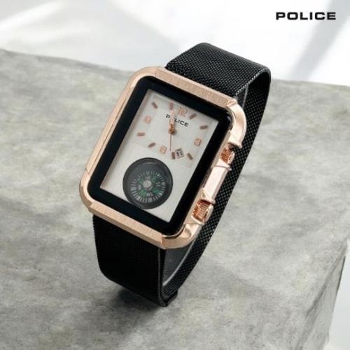  Inspired by Modern Elegance: Police Men's Sleek Rectangular Watch – Minimalist Design, Stylish & Co