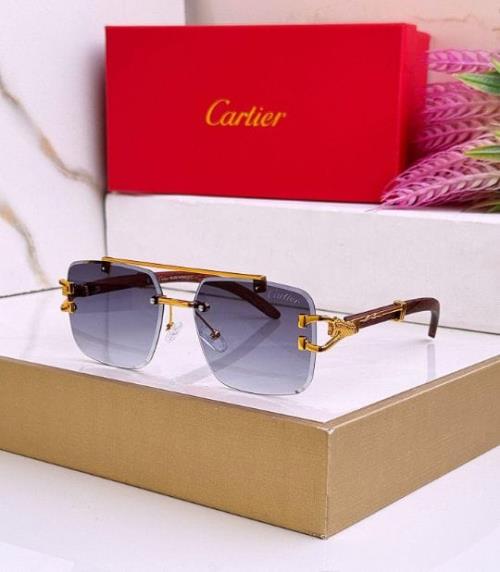 Luxury Unisex UV-Protected Sunglasses - High-Quality Shades Inspired by Cartier, Premium Indian Bran