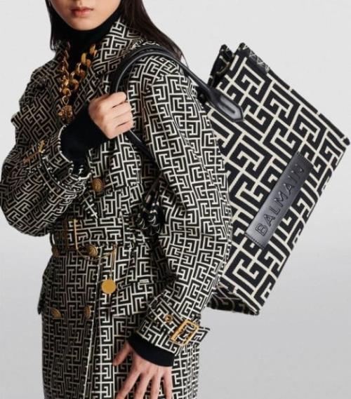 Premium Quality Inspired by Balmain Sac Cabas B-Army 42 Jacquard Tote Bag – Elegant Design, Full Det