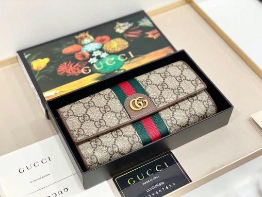 Inspired Gucci Zipper Wallet | 12A Quality | Pure Leather | With Gucci Box & Dust Cover | 7.5